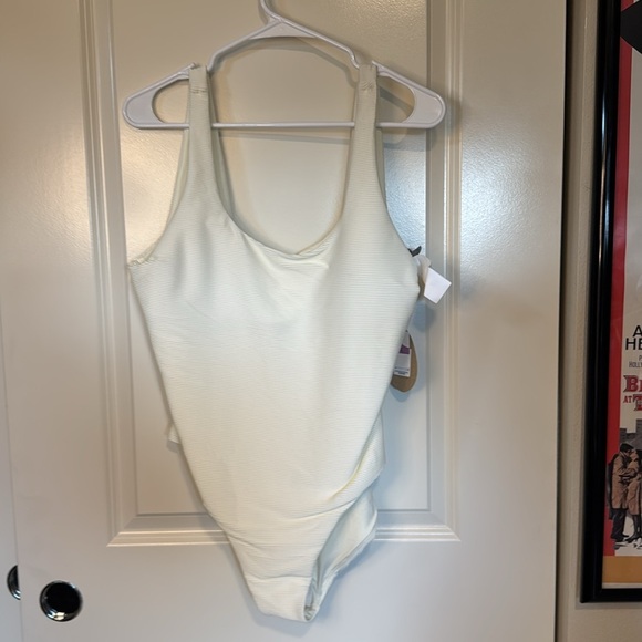 NWT Prana Women’s Sun Fun One Piece Swimsuit in Ottoman Horchata (Ivory) - Picture 4 of 11